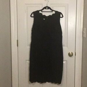 NWT - Talbots black lace shift dress